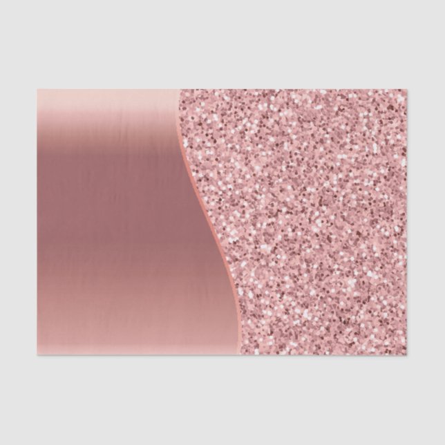 Papier Mousseline Parties scintillant rose or (Recto)