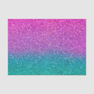Papier Mousseline Parties scintillant rose Turquoise Aqua bleu et vi