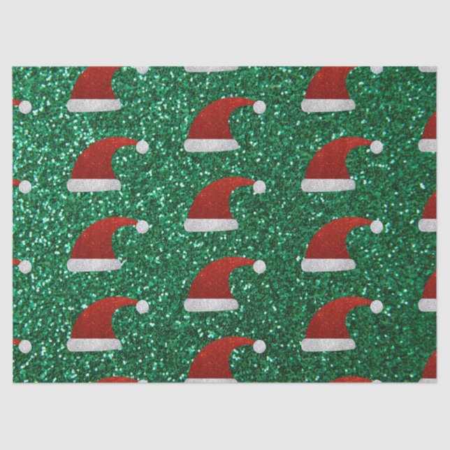 Papier Mousseline Parties scintillant Santa Hat (Recto)