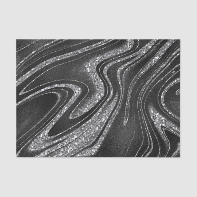 Papier Mousseline Parties scintillant sur Shimmer Black (Recto)