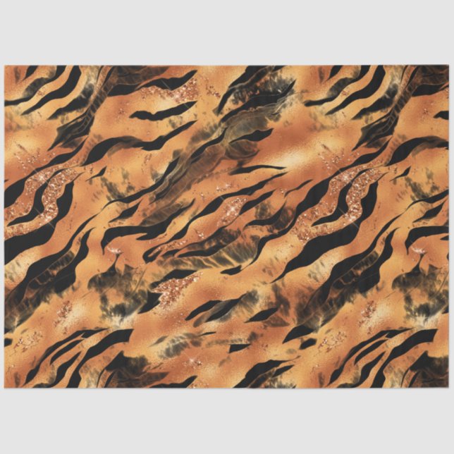 Papier Mousseline Parties scintillant Tiger Series Design #9 (Recto)