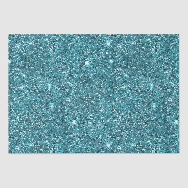 Papier Mousseline Parties scintillant turquoise verte (Recto)