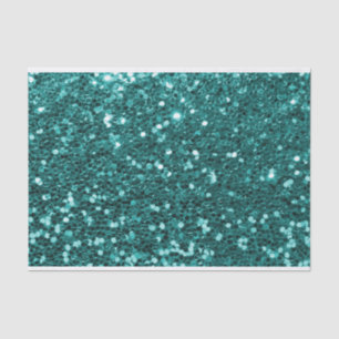 Papier Mousseline Parties scintillantes turquoises chics de Faux