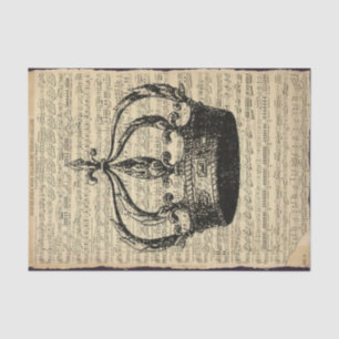 Papier Mousseline Partition de musique et couronne