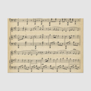 Papier Mousseline Partition vintage