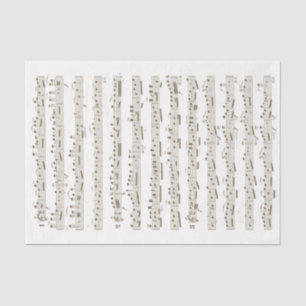 Papier Mousseline Partition violon vintage Sepia Découpage