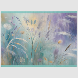 Papier Mousseline Pastel Abstrait Whispers of Nature, Grasses II