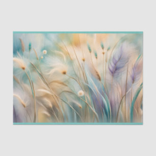 Papier Mousseline Pastel Abstrait Whispers of Nature, Grasses III