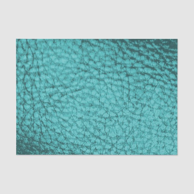Papier Mousseline Pastel Aqua Faux Cuir (Recto)