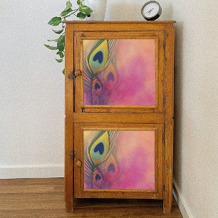 Papier Mousseline Pastel Boho Peacock Plumes Découpage