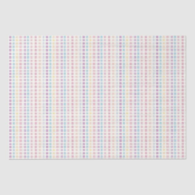 Papier Mousseline Pastel En vichy Motif Anniversaire moderne (Recto)
