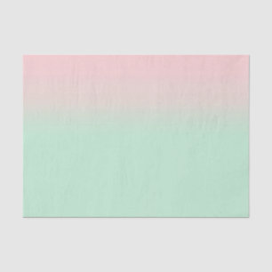 Papier Mousseline Pastel esthétique Muet Gradient Rose Mint Vert