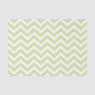 Papier Mousseline Pastel Green & White Chevron Mariage Anniversaire