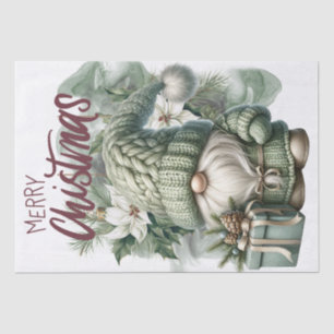 Papier Mousseline Pastel Knitted Christmas Gnome