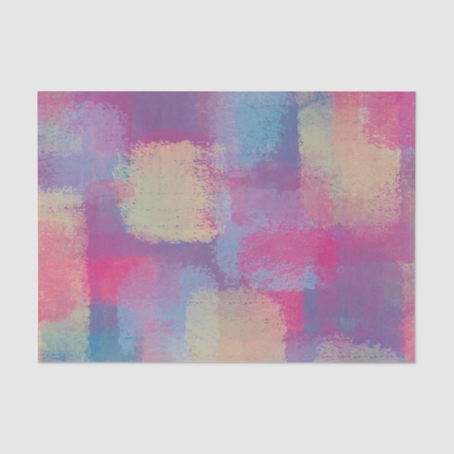 Papier Mousseline Pastel Patchwork Abstrait Dreamy Design (Recto)