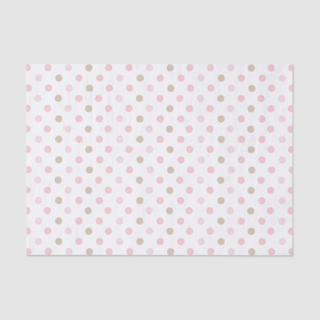 PAPIER MOUSSELINE PASTEL PINK & TAN POIS (Recto)
