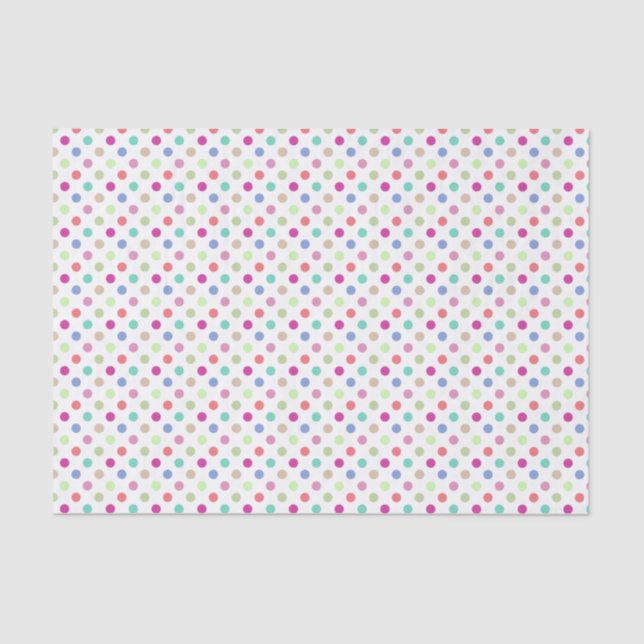 Papier Mousseline Pastel Polka Dot (Recto)