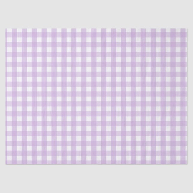 Papier Mousseline Pastel Purple En vichy Motif (Recto)
