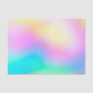 Papier Mousseline Pastel Rainbow Colors Abstract Blur Gradient Ombre