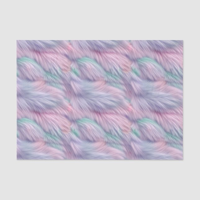Papier Mousseline Pastel Rainbow Fur (Recto)