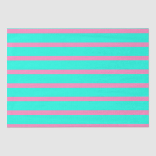 Papier Mousseline Pastel Turquoise Bleu Vert Et Rose (Recto)