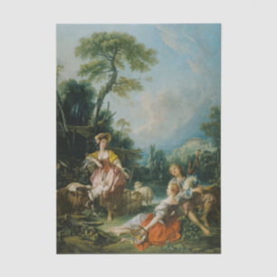 Papier Mousseline Pastorale avec un joueur de cornemuse de Francis B