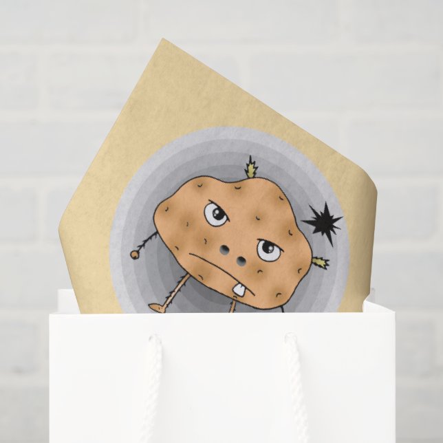 Papier Mousseline Patate drôle Joyeux Anniversaire Visage (Sac cadeau)