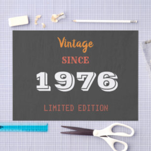 Papier Mousseline Patch vintage 1976 - 50th Birthday Limited Edition