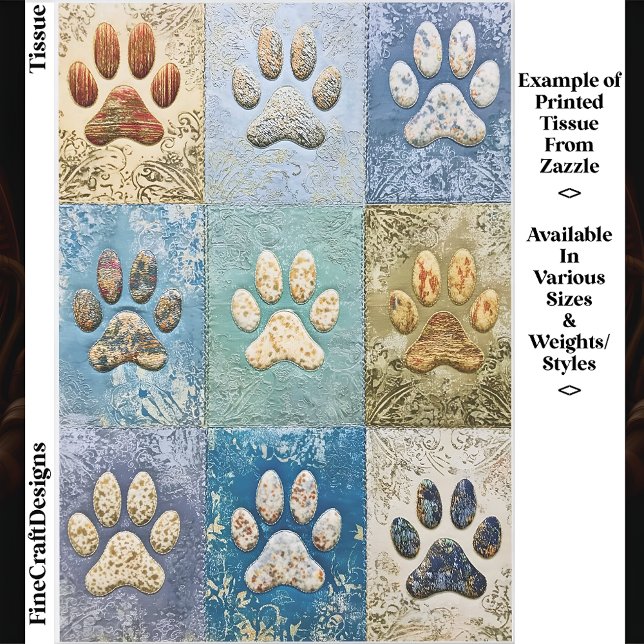 Papier Mousseline Patchwork Chien et Empreintes de Pattes de Chat EN (Créateur téléchargé)