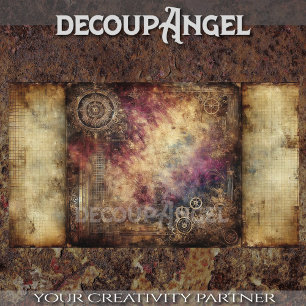 Papier Mousseline Patina Steampunk #3 Découpage