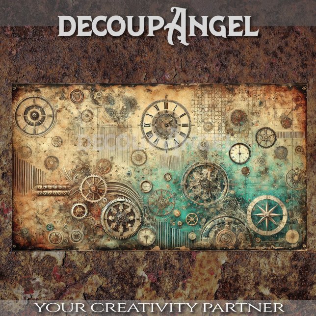 Papier Mousseline Patina Steampunk n° 1 (Créateur téléchargé)