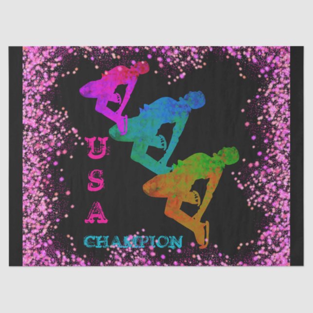 PAPIER MOUSSELINE PATINAGE OLYMPIQUE  (Recto)