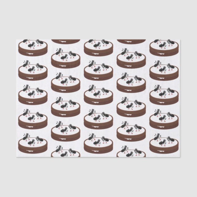 Papier Mousseline Patinage sur glace de fourmis joyeuses sur dessin  (Recto)