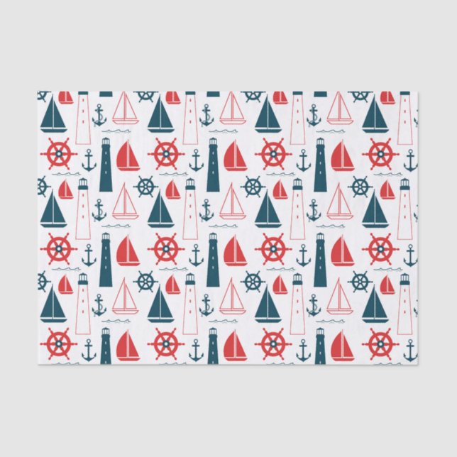 Papier Mousseline Patriote nautique (Recto)