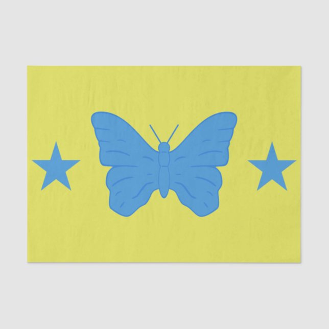 Papier Mousseline Patriotic tissue paper with flag of Bady Bassit (Recto)