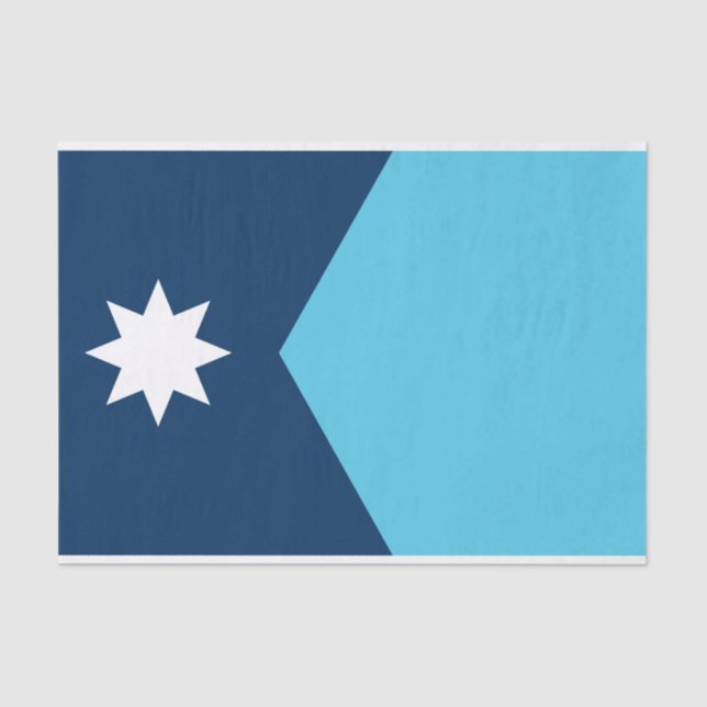 Papier Mousseline Patriotic tissue paper with flag of Minnesota, USA (Recto)