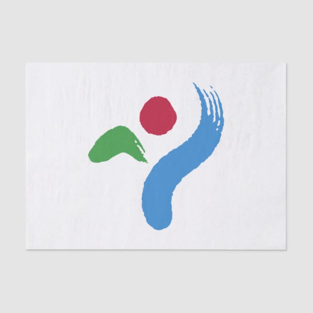 Papier Mousseline Patriotic tissue paper with flag of Seoul (Recto)