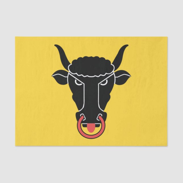 Papier Mousseline Patriotic tissue paper with flag of Uri canton (Recto)