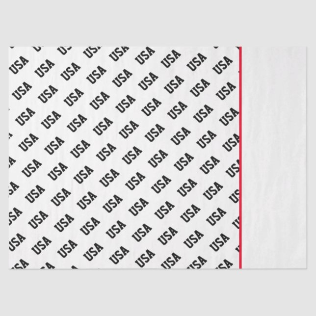 Papier Mousseline Patriotique États-Unis Motif Deux Tone Jeux Olympi (Recto)