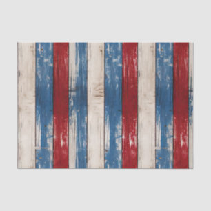 Papier Mousseline Patriotique Gold Vote Faux Wood Americana
