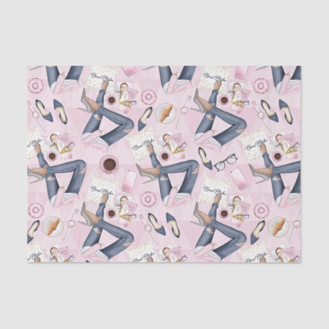 Papier Mousseline Patron de fille tiré à la main (Recto)