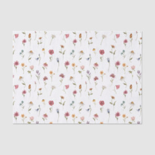 Papier Mousseline Patte Fleur sauvage de ressort aquarelle