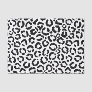 Papier Mousseline Patteries du Black White Leopard animal