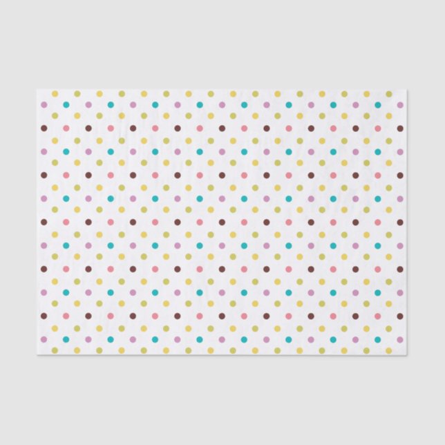 Papier Mousseline Pattern de Colorful Polka (Recto)