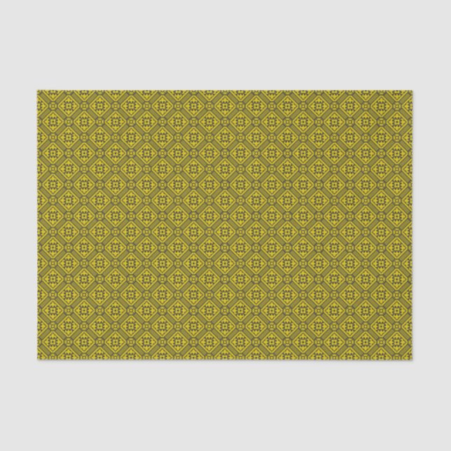Papier Mousseline Pattern de Medieval Yellow (Recto)