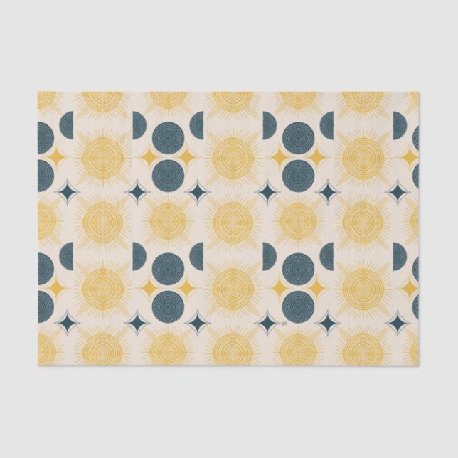 Papier Mousseline Patters de Boho Celestial (Recto)