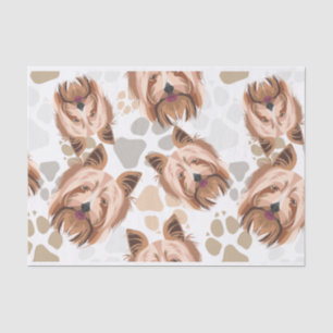 Papier Mousseline Pattes Yorkshire Terrier de chien de motif