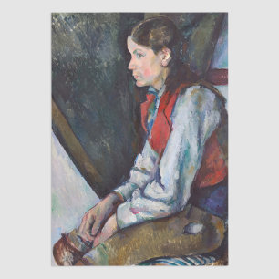 Papier Mousseline Paul Cezanne - Garçon dans la veste rouge