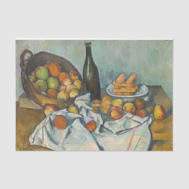 Papier Mousseline Paul Cezanne - Le panier des pommes (Recto)