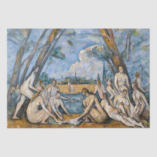 Papier Mousseline Paul Cezanne - Les Grandes Baignoires (Recto)
